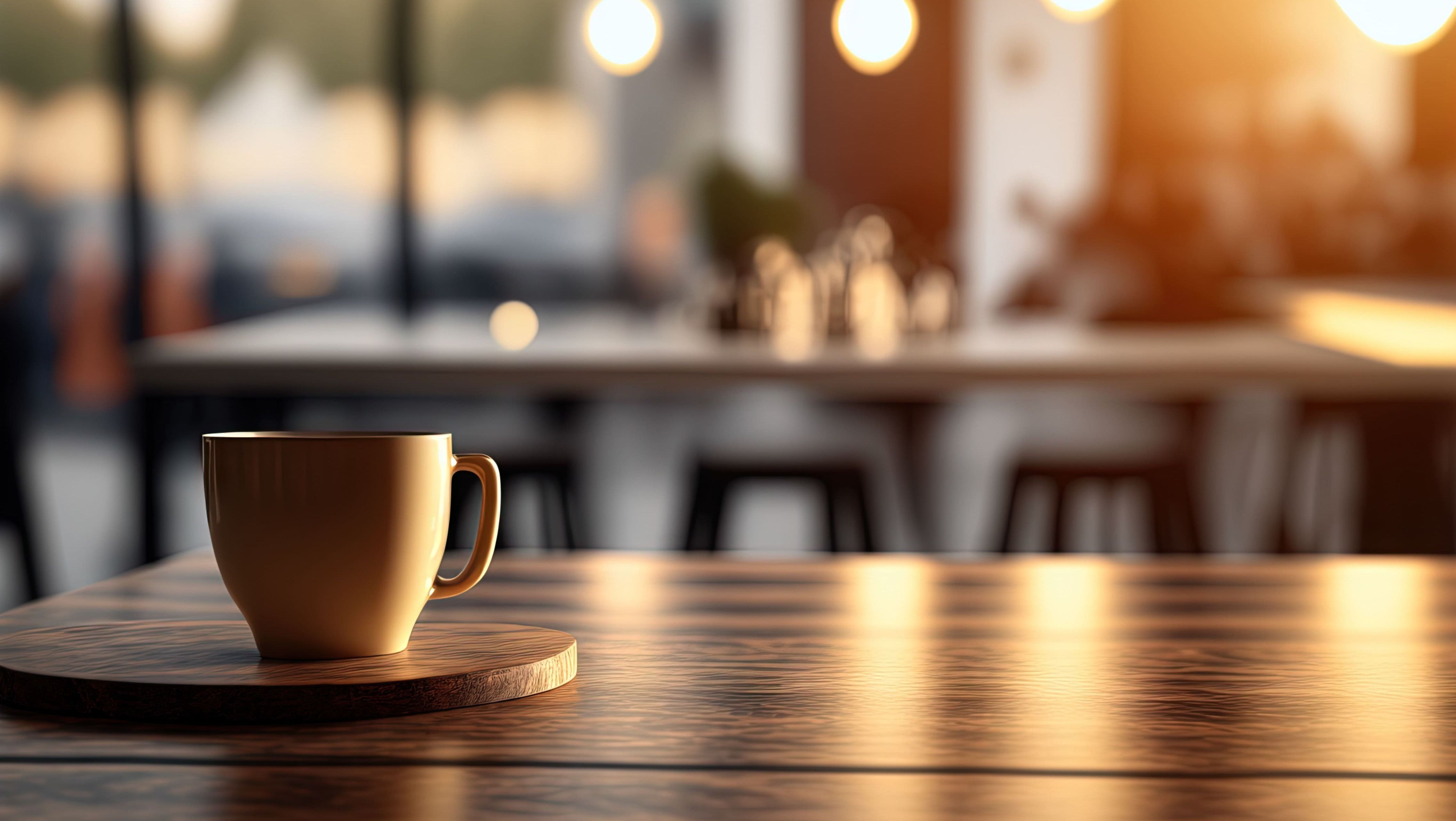 taza de café en la mesa